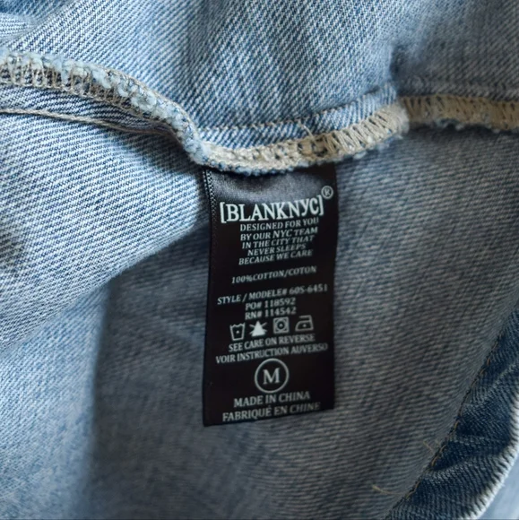 Blank NYC denim jacket with belt - Picture 7 of 8